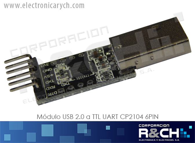 MD-DSUN Modulo Convertidor Serial USB to TTL Uart CP2102 6 pin ...